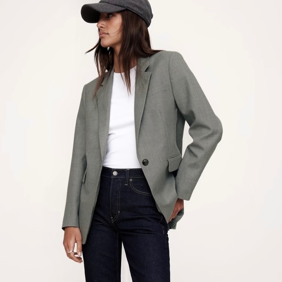 BANANA REPUBLIC Cotton Stretch Blend Single Breasted Blazer - Picture 1 of 11